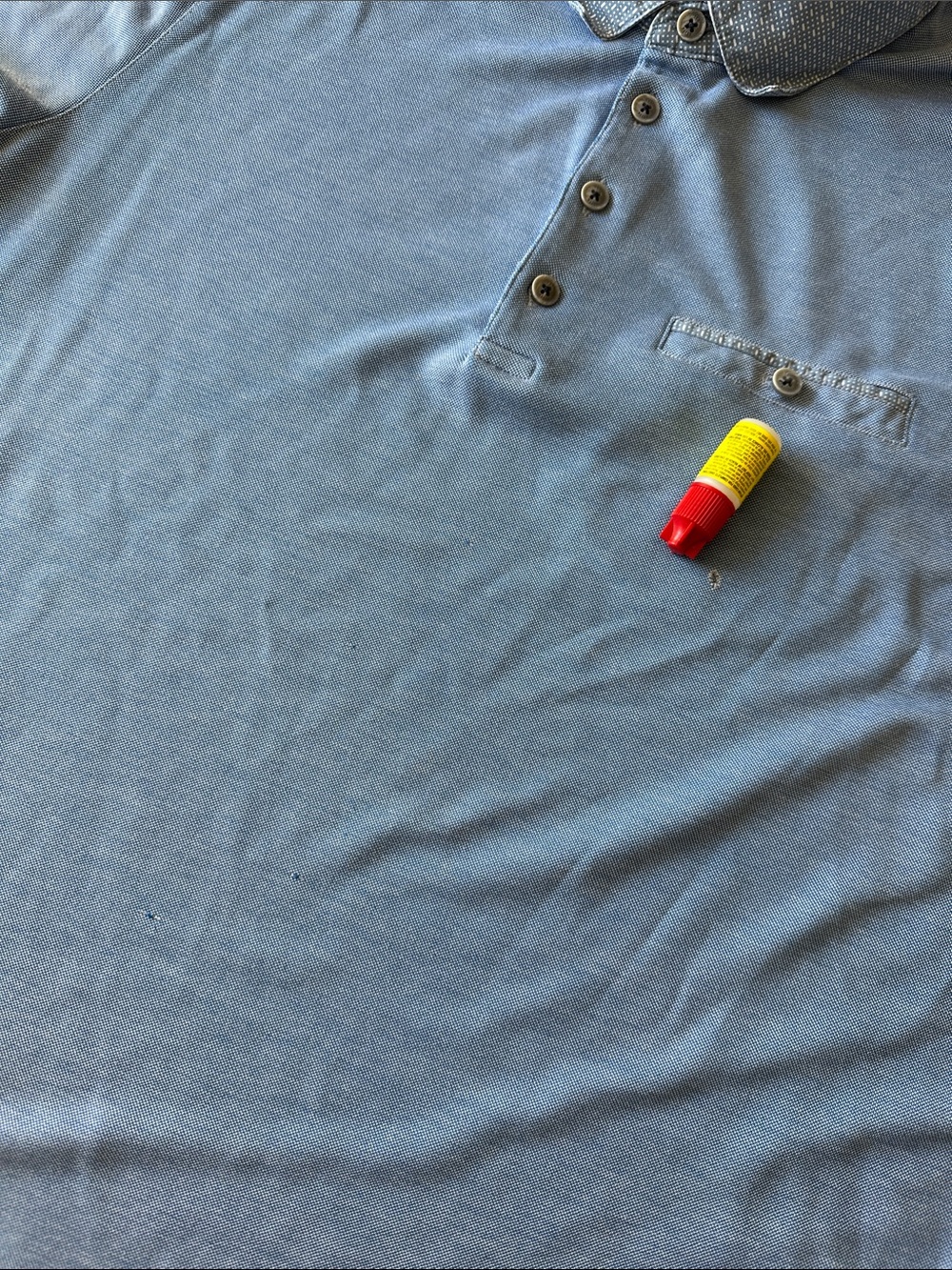 Ted Baker London Pale Blue Polo with Contrast Dotted Collar
